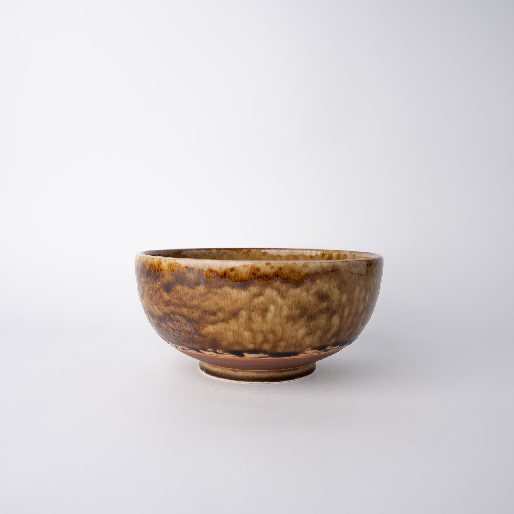 Premium 19cm Amber Glaze Ceramic Bowl Japanese Tableware