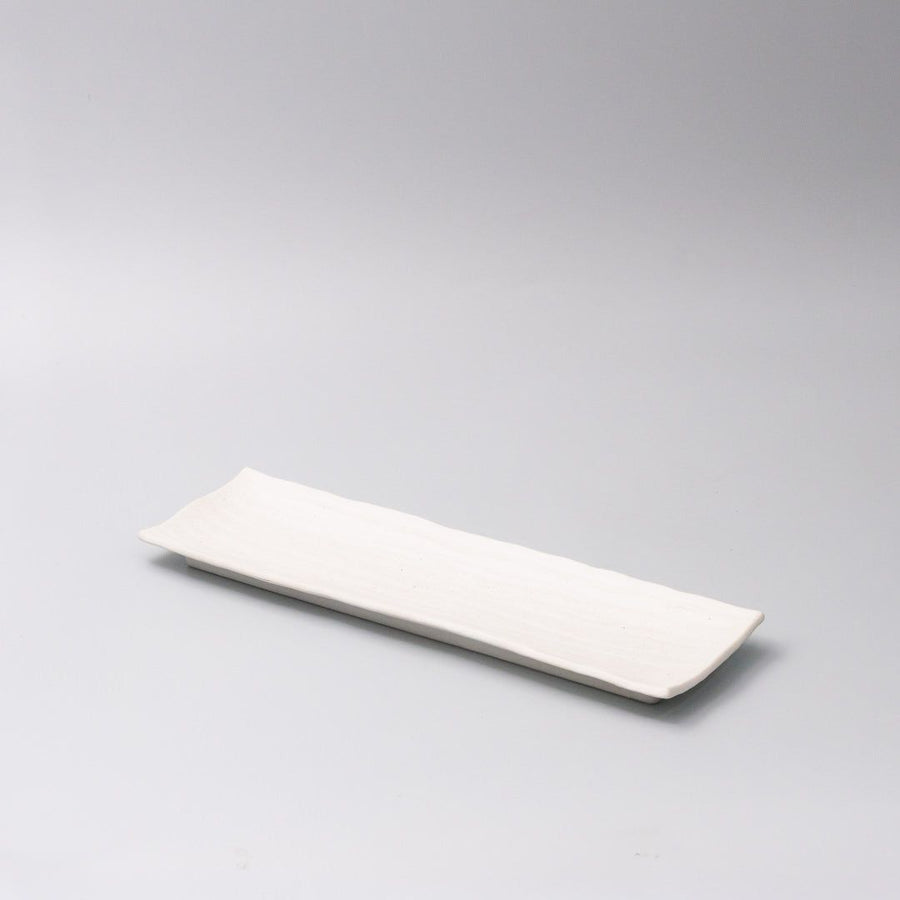 Plate Rectangular Sashimi 32cm Matte White Glaze - SuperSaverAU - view 1