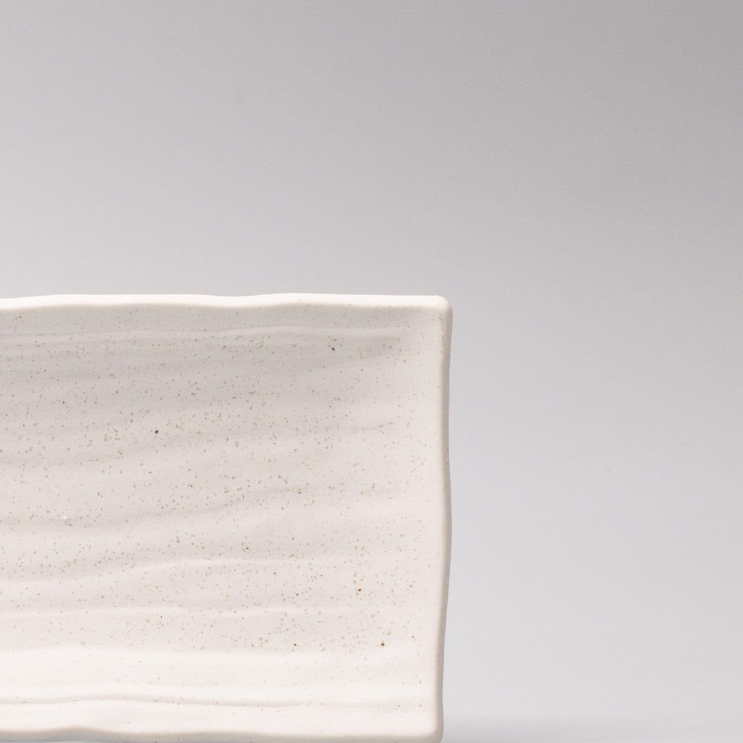 Plate Rectangular Sashimi 32cm Matte White Glaze - SuperSaverAU - view 2