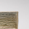 Rectangular Sage Glaze Ceramic Serving Plate 33x10cm Green Japanese Tableware