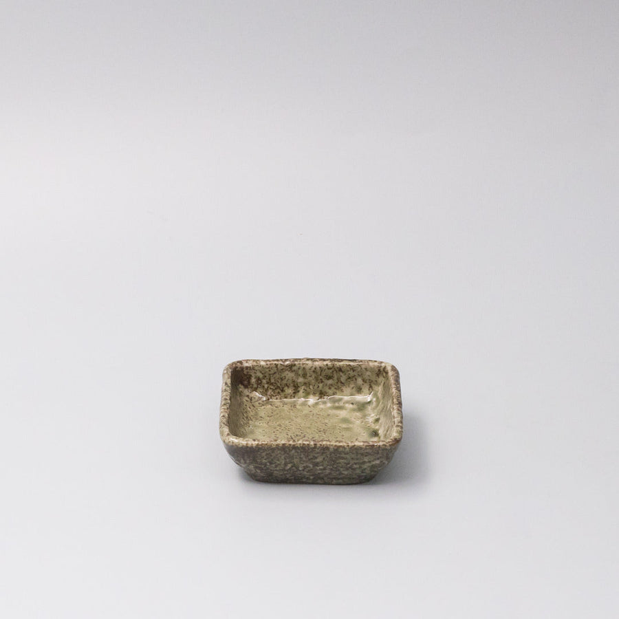 Premium 8cm Sage Glaze Square Ceramic Sauce Dish 30ml Japanese Tableware