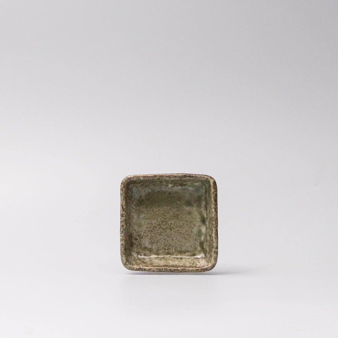 Premium 8cm Sage Glaze Square Ceramic Sauce Dish 30ml Japanese Tableware