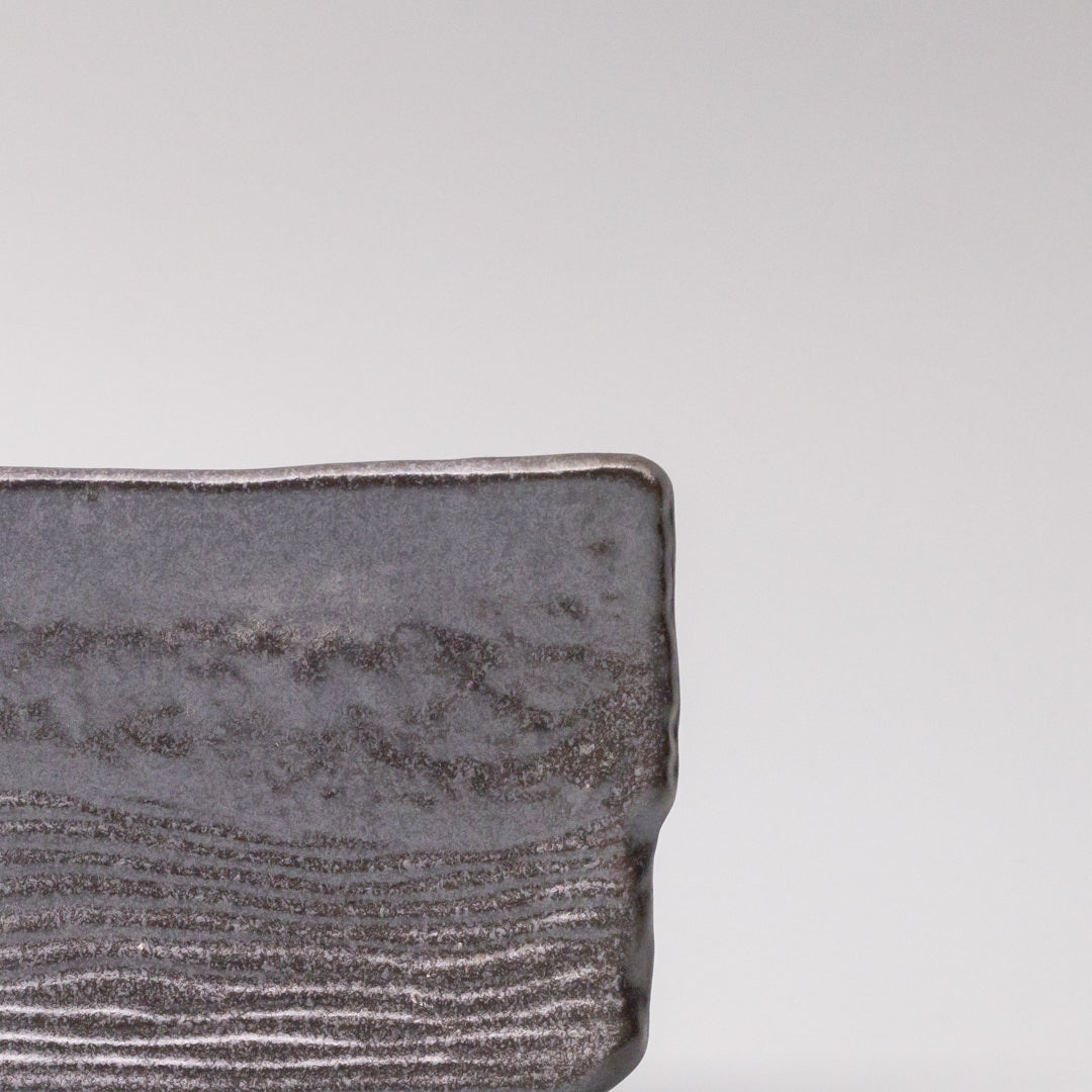 Premium 33x11cm Matte Black Glaze Rectangular Ceramic Plate