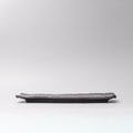 Premium 33x11cm Matte Black Glaze Rectangular Ceramic Plate