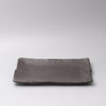 Premium 32cm Matte Black Glaze Rectangular Ceramic Platter Japanese Tableware