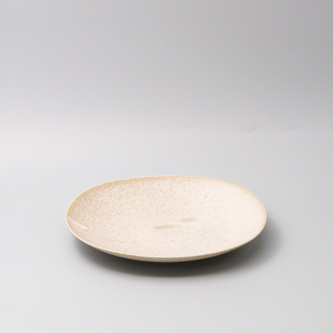Premium 25cm White Fade Glaze Ceramic Dinner Plate Japanese Tableware