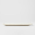 Premium 29cm Shell White Glaze Ceramic Sashimi Plate Dishwasher Microwave Safe