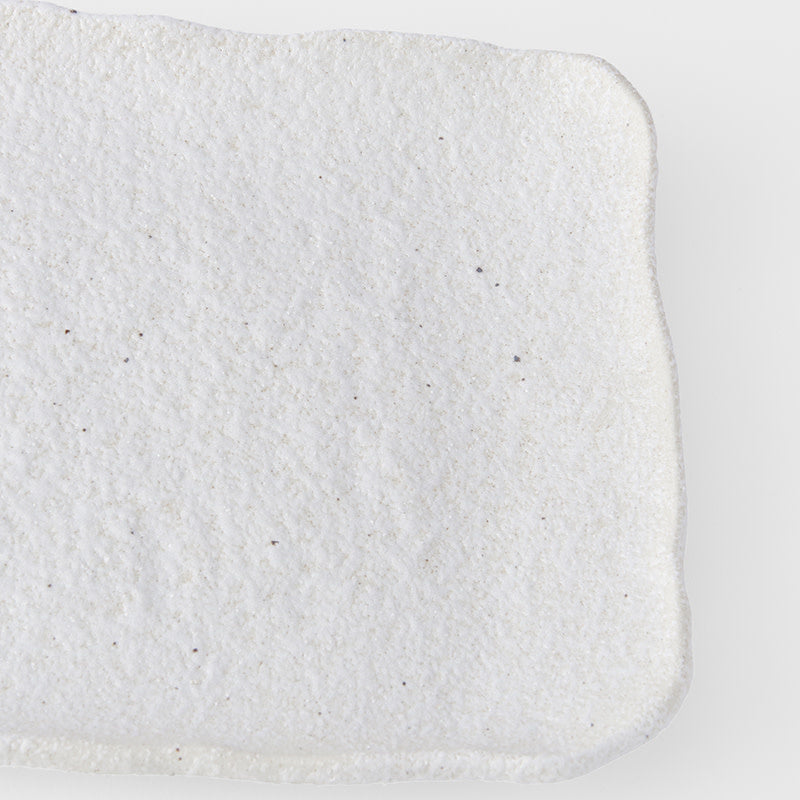 Premium 35cm Shell White Glaze Rectangular Ceramic Platter Dishwasher Microwave Safe