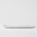 Premium 35cm Shell White Glaze Rectangular Ceramic Platter Dishwasher Microwave Safe