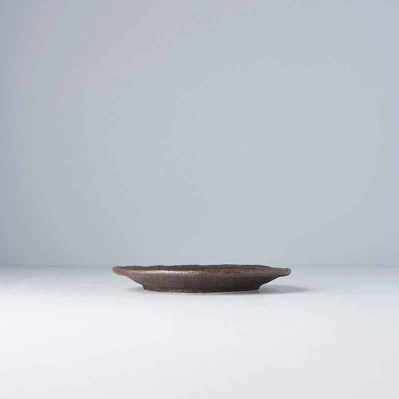 Premium Tapas Plate – Brown Stone Slab Design 17cm