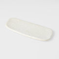 Premium 28.5cm Shell White Glaze Rectangular Ceramic Plate Dishwasher Microwave Safe