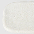 Premium 28.5cm Shell White Glaze Rectangular Ceramic Plate Dishwasher Microwave Safe