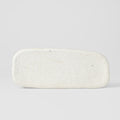 Premium 28.5cm Shell White Glaze Rectangular Ceramic Plate Dishwasher Microwave Safe