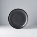 Premium 22cm Matt and Shiny Black Glaze High Rim Ceramic Plate Dishwasher Microwave Safe
