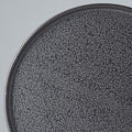 Premium Slab Rim Plate – Black Asphalt Glaze 24cm