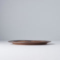 Premium 25.5cm Toffee Glaze Organic Flat Ceramic Plate Dishwasher Microwave Safe