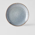 Premium 23cm Steel Grey Glaze Organic Ceramic Plate Dishwasher Microwave Safe