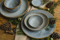 Premium Oval Ceramic Bowl – Steel Grey Glaze 14 x 12.5cm, 200ml
