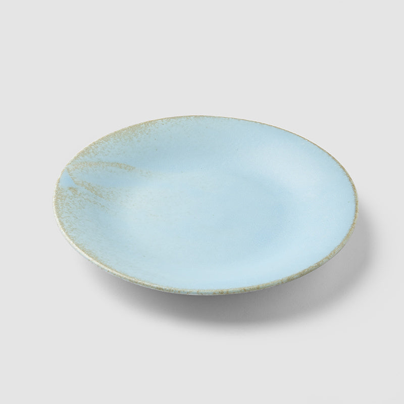 Premium Tapas Plate – Light Blue Soda Blue Glaze 17cm