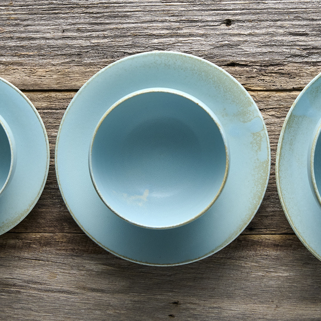 Premium 120ml Soda Blue Glaze Ceramic Tea Cup Dishwasher Microwave Safe