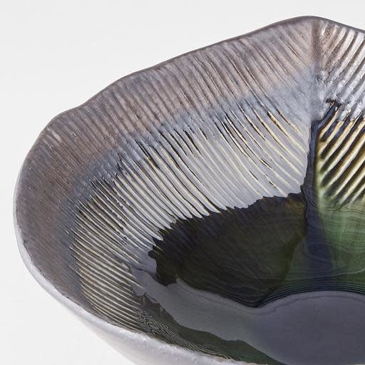 Premium Leaf Shaped Bowl – Midori Green Glaze 24cm