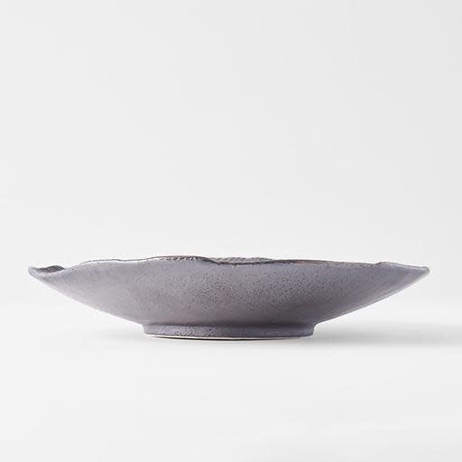 Premium Shallow Leaf Shape Bowl – Midori Ridge Glaze 25.5 x 23cm