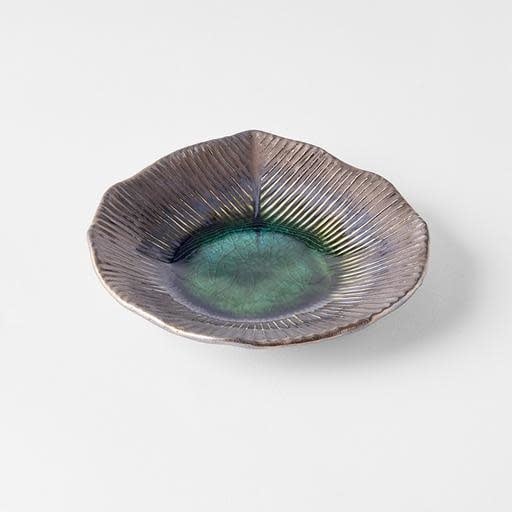 Premium Leaf Shape Plate – Midori Green Glaze 16cm