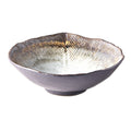 Premium Irregular Ceramic Bowl – Akane Grey Glaze 22cm