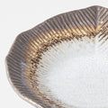 Premium Leaf Shape Plate – Akane Grey Glaze Ceramic Plate 16cm
