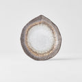 Premium Leaf Shape Plate – Akane Grey Glaze Ceramic Plate 16cm