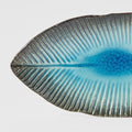 Premium Leaf Shape Plate – Light Blue Sky Blue Glaze 21cm