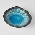 Premium Leaf Shape Plate – Sky Blue Glaze 15.5cm