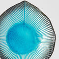 Premium Leaf Shape Plate – Sky Blue Glaze 15.5cm