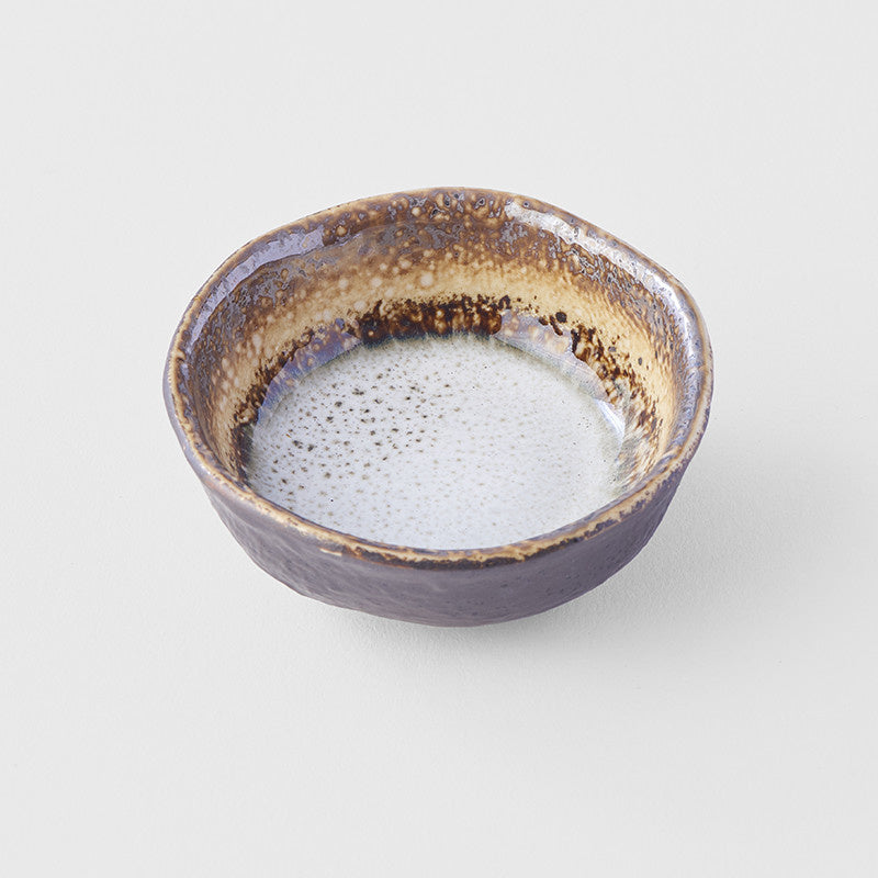 Premium 8cm Akane Grey Glaze Ceramic Sauce Dish 100ml Dishwasher Microwave Safe