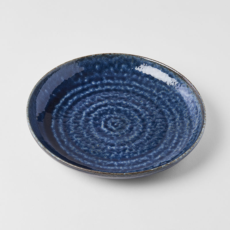 Premium 25cm Midnight Blue Glaze Ceramic Dinner Plate Dishwasher Microwave Safe