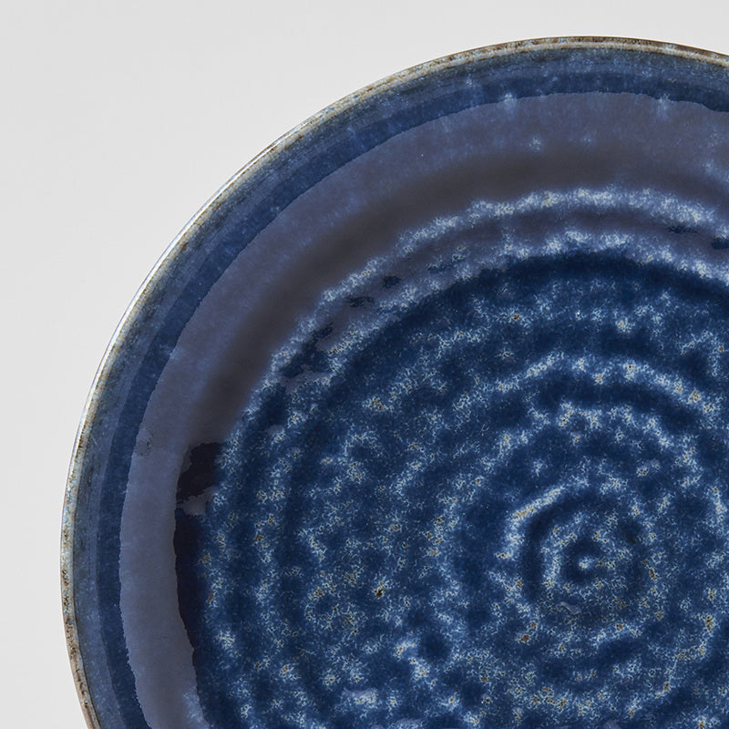 Premium 25cm Midnight Blue Glaze Ceramic Dinner Plate Dishwasher Microwave Safe