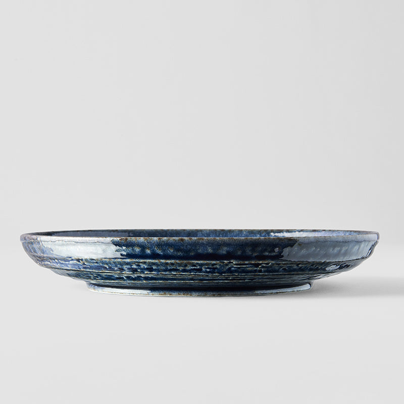 Premium 25cm Midnight Blue Glaze Ceramic Dinner Plate Dishwasher Microwave Safe
