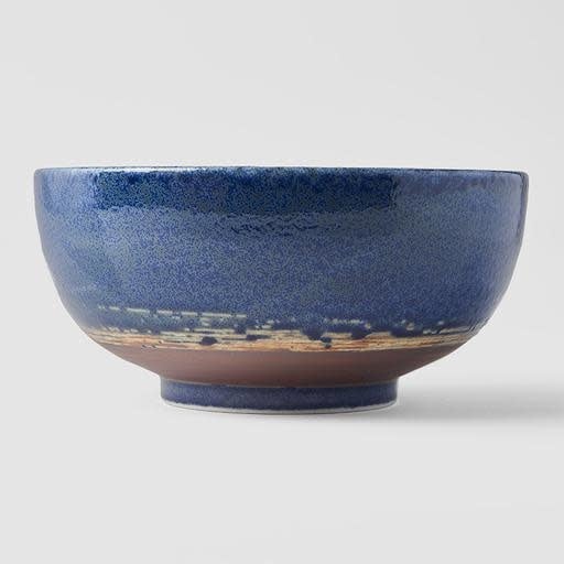 Premium 19cm Azure Glaze Ceramic Bowl 800ml Dishwasher Microwave Safe