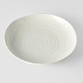 Dinner Plate Organic Shape 23cm Kanso Soft White Glaze - SuperSaverAU - view 2