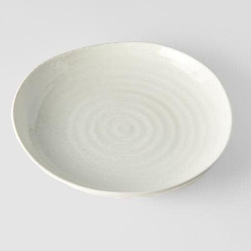 Dinner Plate Organic Shape 23cm Kanso Soft White Glaze - SuperSaverAU - view 2