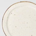 Premium Organic Flat Plate – White Piro Piro Glaze 25.5cm
