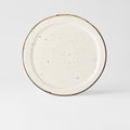 Premium Organic Flat Plate – White Piro Piro Glaze 25.5cm