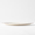 Premium Organic Flat Plate – White Piro Piro Glaze 25.5cm