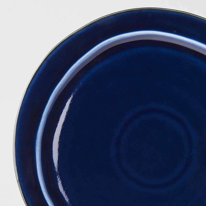 Premium Organic Flat Plate – Sapphire Blue Glaze 25.5cm