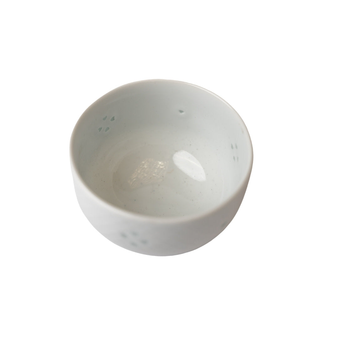 Premium Fine White Crosshatch Ceramic Tea Cup 130ml Dishwasher Microwave Safe
