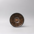 Premium Ceramic V-Shaped Bowl – Bronze Converging Line Glaze 19cm
