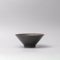 Premium Ceramic V-Shaped Bowl – Bronze Converging Line Glaze 19cm