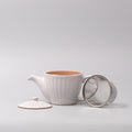 Premium 480ml Speckled White Ridge Glaze Ceramic Teapot Japanese Tea Pot
