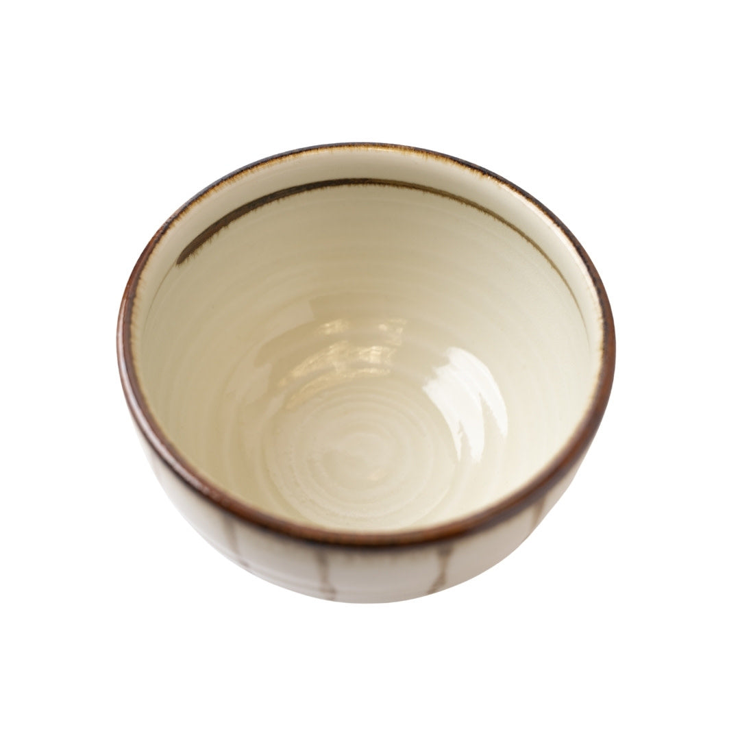 Cream Bisque Glaze 16cm Ceramic Udon Bowl 850ml Dishwasher Microwave Safe