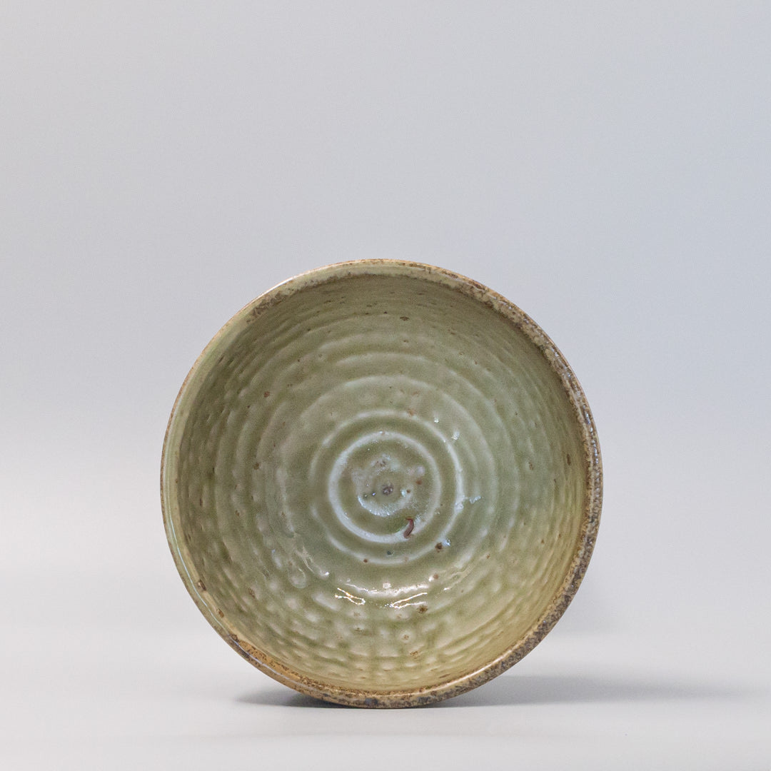 Premium Ceramic Udon Bowl – Beige Artichoke Glaze 17cm